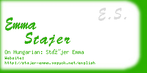 emma stajer business card